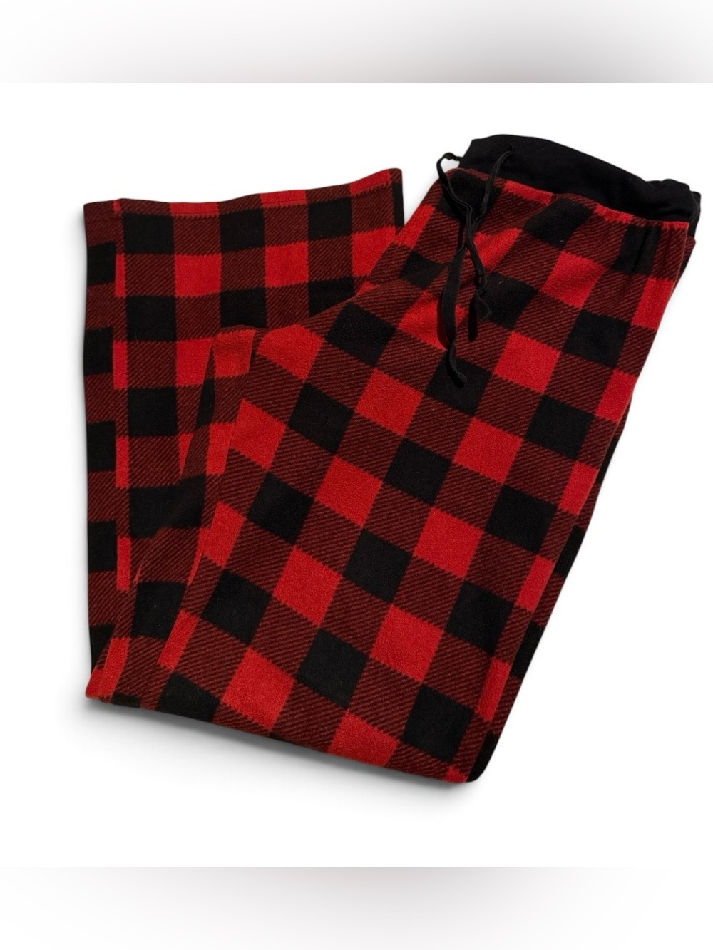 West Loop Red Black Plaid Lounge Pants XL    Drawstring Pajama Pants